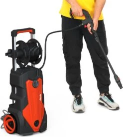 Merkloos Home Hogedrukreiniger - 2100W - 165 Bar - Met Verstelbare Nozzles Slanghaspel 5m Netsnoer 10m Slang - Voor Reiniging Huis Auto Tuin -Tuingereedschap Winkel 1083x1200 1
