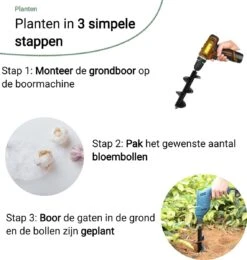 MaatWorkz - Grondboor - 25 CM - Boormachine - Bollenplanter - Moestuin - Palenboor - Boor - Tuin 17 MaatWorkz - Grondboor - 25 CM - Boormachine - Bollenplanter - Moestuin - Palenboor - Boor - Tuin -Tuingereedschap Winkel 1138x1200