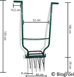 Biogroei® Ergonomische Woelvork - Spitvork - Met Verkruimelaar - Verlucht Je Bodem -Tuingereedschap Winkel 1143x1200 3