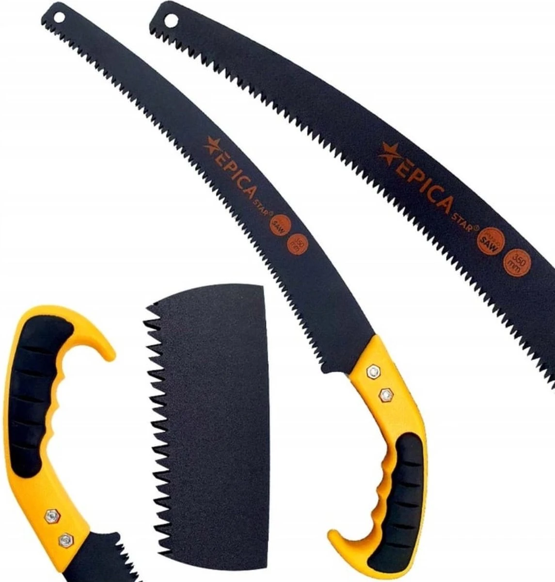 Tuin Handzaag - Takkenzaag - 17 Cm - Geel / Zwart - 350 Mm - Dubbel Gekarteld - Rubberen Handvat - Snoeizaag - Boomzaag - Houtzaag - Handzaag - Tuinieren 4 Tuin Handzaag - Takkenzaag - 17 Cm - Geel / Zwart - 350 Mm - Dubbel Gekarteld - Rubberen Handvat - Snoeizaag - Boomzaag - Houtzaag - Handzaag - Tuinieren - Afbeelding 2