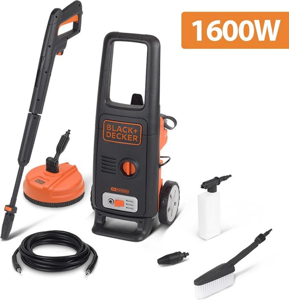 Black & Decker BLACK+DECKER Hogedrukreiniger BXPW1600PE - 1600 Watt - 125 Bar - 420 L/u - Verrijdbaar 3 Black & Decker BLACK+DECKER Hogedrukreiniger BXPW1600PE - 1600 Watt - 125 Bar - 420 L/u - Verrijdbaar