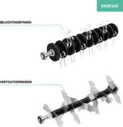 VONROC Elektrische Verticuteermachine - Gazonbeluchter – 1300W – Maaibreedte 320 Mm – 4 Dieptestanden (12/9/6/3 Mm) – Incl. 35L. Opvangbak -Tuingereedschap Winkel 1160x1200