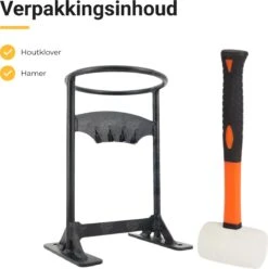 Maatworkz - Houtklover + Hamer - Houtsplijter - Houtkliever - Houtklover Voor Aanmaakhout - Gietijzer - Zwart -Tuingereedschap Winkel 1193x1200 6