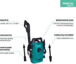 VONROC Hogedrukreiniger V14C-1 - 1400W – 110 Bar – 390 L/h – Compact - Incl. 5m Slang, Spuitstukken En Accessoires 11 VONROC Hogedrukreiniger V14C-1 - 1400W – 110 Bar – 390 L/h – Compact - Incl. 5m Slang, Spuitstukken En Accessoires -Tuingereedschap Winkel 1200x1008 1