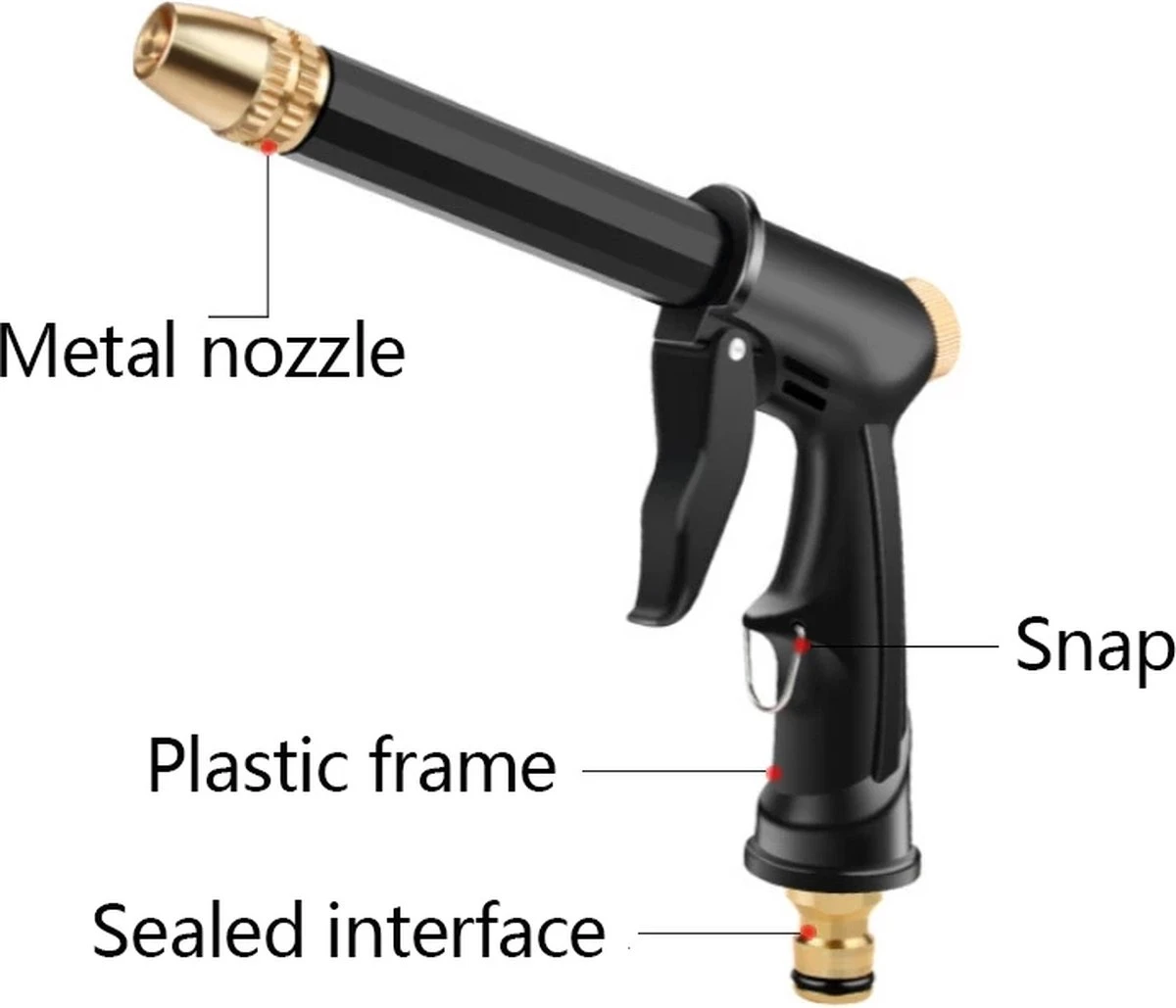 Merkloos Terrasreiniger - Hogedrukspuit - Ergonomisch - Compact - Draagbaar - Tuinslang - Schuimen 4 Merkloos Terrasreiniger - Hogedrukspuit - Ergonomisch - Compact - Draagbaar - Tuinslang - Schuimen - Afbeelding 2