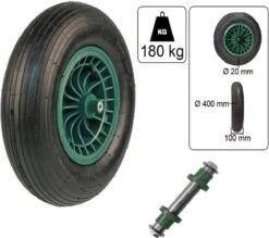 Kruiwagen Wiel 4.00 - 8 Luchtband Lijnprofiel - Asdiameter 20mm 28 Kruiwagen Wiel 4.00 - 8 Luchtband Lijnprofiel - Asdiameter 20mm -Tuingereedschap Winkel 1200x1062