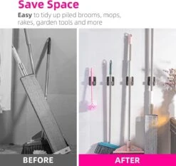 BOTC Bezemhouder - 4 Stuks - RVS - Bezem Ophangsysteem - Bezem Houder - Tuingereedschap - Zwart 12 BOTC Bezemhouder - 4 Stuks - RVS - Bezem Ophangsysteem - Bezem Houder - Tuingereedschap - Zwart -Tuingereedschap Winkel 1200x1134 3