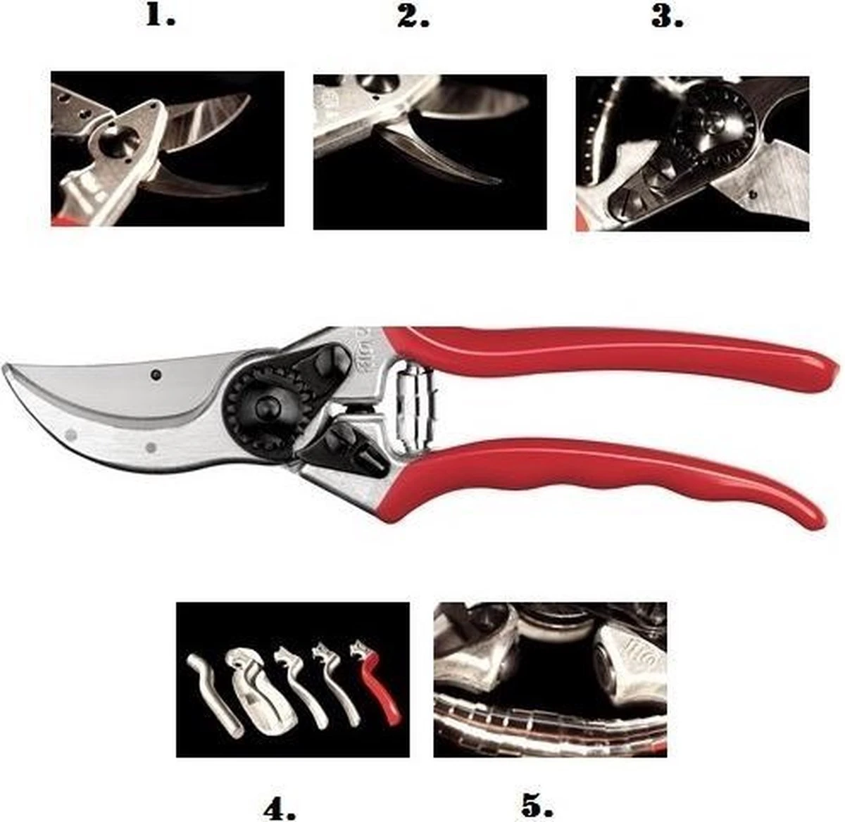 Felco 2 Snoeischaar - Rechtshandig - Max. Knipdiameter 25 Mm - Lengte 215 Mm 7 Felco 2 Snoeischaar - Rechtshandig - Max. Knipdiameter 25 Mm - Lengte 215 Mm - Afbeelding 5