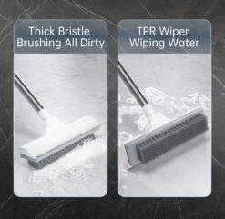 Synx Tools Luiwagen Borstel 2-in-1 Trekker - Badkamer Borstel Vloertrekker Met Steel Schrobborstel - Harde Borstelharen - Vloerwisser Badkamer - Met Telescopische Steel -Tuingereedschap Winkel 1200x1169 1