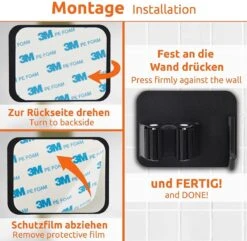 BOTC Bezemhouder - 4 Stuks - RVS - Bezem Ophangsysteem - Bezem Houder - Tuingereedschap - Zwart 14 BOTC Bezemhouder - 4 Stuks - RVS - Bezem Ophangsysteem - Bezem Houder - Tuingereedschap - Zwart -Tuingereedschap Winkel 1200x1170 4