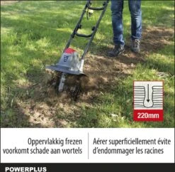 Powerplus POWEG7010 Tuinfrees - 1050W - Werkbreedte 320mm - Werkdiepte Max. 220mm - Incl. 4 Messen -Tuingereedschap Winkel 1200x1178 4