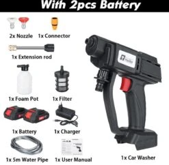 Merkloos Elektrische Accu-Hogedrukreiniger - 20Bar - Multifunctioneel Mondstuk - Draagbaar Oplaadbaar Snoerloos - Reinigingsspuitpistool - Met Rijke Accessoires - Voor Makita 18V-batterij - Voor Auto, Tuin, Terras, Raam (Zwart) 21 Merkloos Elektrische Accu-Hogedrukreiniger - 20Bar - Multifunctioneel Mondstuk - Draagbaar Oplaadbaar Snoerloos - Reinigingsspuitpistool - Met Rijke Accessoires - Voor Makita 18V-batterij - Voor Auto, Tuin, Terras, Raam (Zwart) -Tuingereedschap Winkel 1200x1178 9