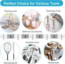 BOTC Bezemhouder - 5 Houders 6 Haken Bezem Ophangsysteem - Zeflklevend - Opbergsysteem - Ophanghaken - Tuingereedschap - Gereedschap Opbergen -Tuingereedschap Winkel 1200x1186 3