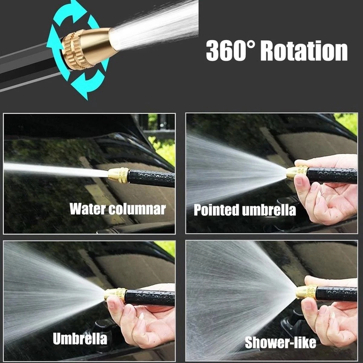 Merkloos Terrasreiniger - Hogedrukspuit - Ergonomisch - Compact - Draagbaar - Tuinslang - Schuimen 9 Merkloos Terrasreiniger - Hogedrukspuit - Ergonomisch - Compact - Draagbaar - Tuinslang - Schuimen - Afbeelding 7