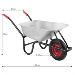 Gardebruk Kruiwagen 100L - Luchtband - 250kg Draagkracht Zilver -Tuingereedschap Winkel 1200x1200 11