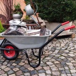 Gardebruk Kruiwagen 100L - Luchtband - 250kg Draagkracht Zilver -Tuingereedschap Winkel 1200x1200 12
