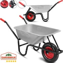 Gardebruk Kruiwagen 100L - Luchtband - 250kg Draagkracht Zilver -Tuingereedschap Winkel 1200x1200 17
