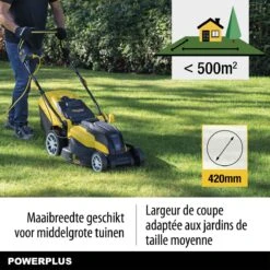 Powerplus POWXG6281 Elektrische Grasmaaier - Grasmachine Voor Middelgrote En Grote Tuin - 2000W - Maaibreedte 420mm - Verstelbare Maaihoogte - Mulching Functie - Incl. 40L Opvangbak -Tuingereedschap Winkel 1200x1200 224