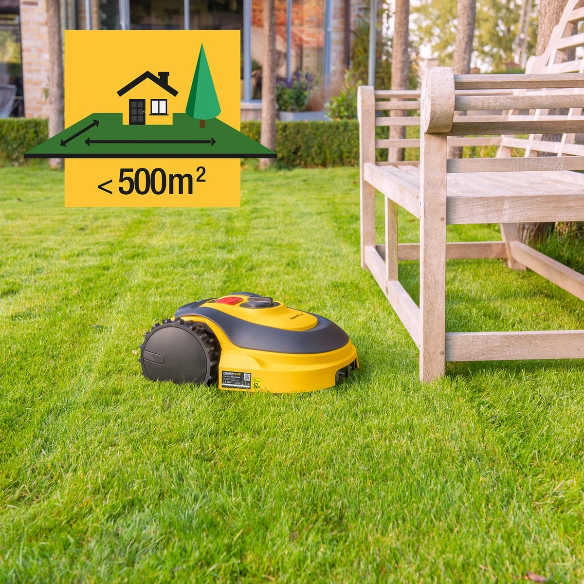 Powerplus POWXG6305 Robotmaaier - 18V - Voor Gazons Tot Ca. 500m² - Maaibreedte 180mm - Incl. Laadstation En Accessoires 8 Powerplus POWXG6305 Robotmaaier - 18V - Voor Gazons Tot Ca. 500m² - Maaibreedte 180mm - Incl. Laadstation En Accessoires - Afbeelding 6