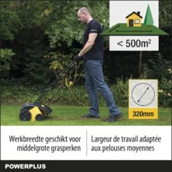 Powerplus POWXG7513 Elektrische Verticuteermachine - Mos Verwijderaar - 1400W - 320mm Maaibreedte - 45L Opvangbak - Incl. Gazonbeluchter/grasbeluchter -Tuingereedschap Winkel 1200x1200 345