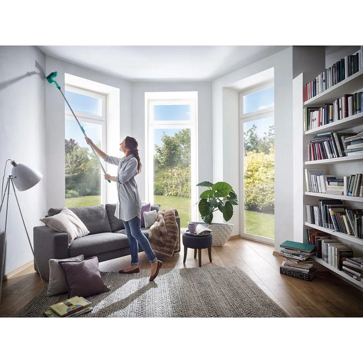 Leifheit Stofbezem Dusty Met Telescoopsteel 7 Leifheit Stofbezem Dusty Met Telescoopsteel - Afbeelding 5