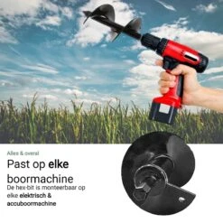 MaatWorkz - Grondboor - 25 CM - Boormachine - Bollenplanter - Moestuin - Palenboor - Boor - Tuin 16 MaatWorkz - Grondboor - 25 CM - Boormachine - Bollenplanter - Moestuin - Palenboor - Boor - Tuin -Tuingereedschap Winkel 1200x1200 493