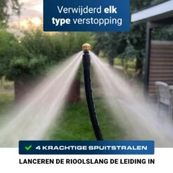 Techweise - Rioolslang Voor Kärcher K2 T/m K7 - 10M - Met Vier Achterwaartse Hogedruksproeiers 15 Techweise - Rioolslang Voor Kärcher K2 T/m K7 - 10M - Met Vier Achterwaartse Hogedruksproeiers -Tuingereedschap Winkel 1200x1200 803