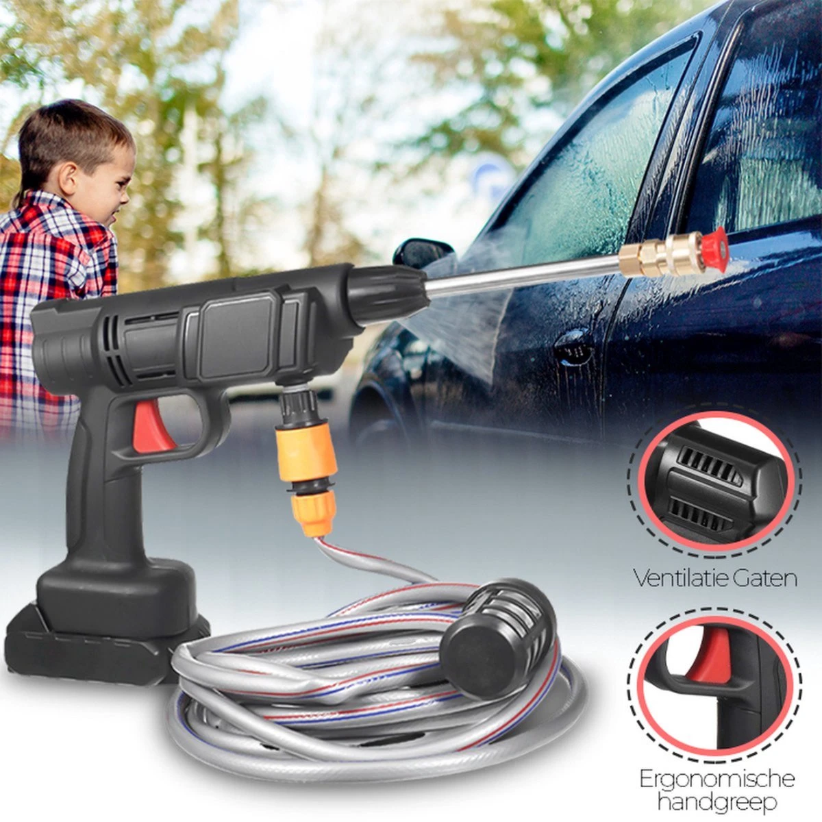 Hogedrukreiniger - Draagbaar - Auto Wasmachine - Hogedrukreiniger 5 Hogedrukreiniger - Draagbaar - Auto Wasmachine - Hogedrukreiniger - Afbeelding 3