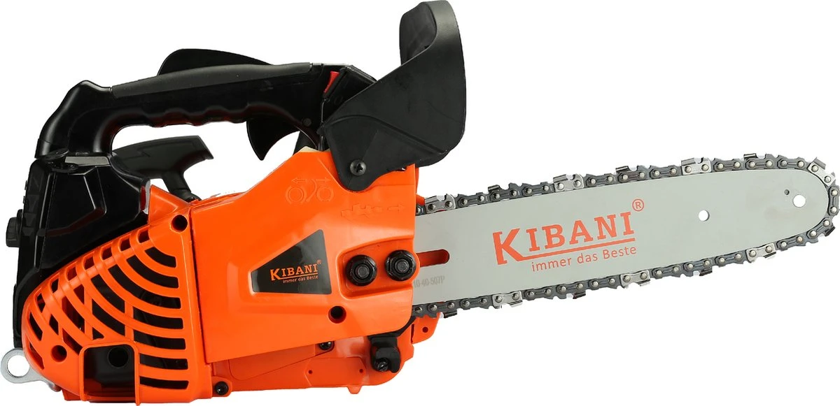 Kibani Kettingzaag Benzine - 25.4 Cc / 1 Pk 2-takt Motor - Incl. Extra Ketting - Zwaardlengte 25 Cm / 10 Inch – Easy-Startsysteem - Snoeizaag 5 Kibani Kettingzaag Benzine - 25.4 Cc / 1 Pk 2-takt Motor - Incl. Extra Ketting - Zwaardlengte 25 Cm / 10 Inch – Easy-Startsysteem - Snoeizaag - Afbeelding 3