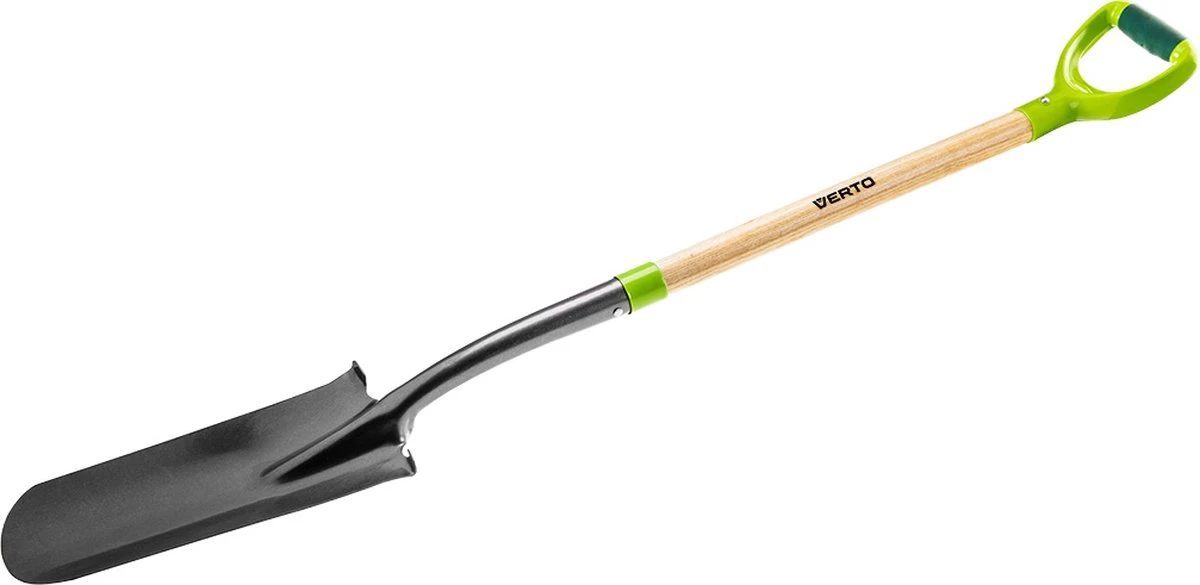 Verto Draineerspade, Sleuven Spade, Houten Steel, D-greep 3 Verto Draineerspade, Sleuven Spade, Houten Steel, D-greep
