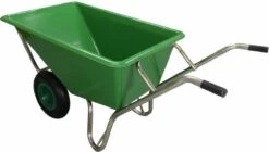 Kruiwagen Met Dubbel Luchtwiel Stal Eco Groen 160 Liter -Tuingereedschap Winkel 1200x681