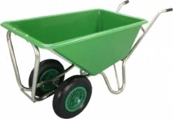Kruiwagen Met Dubbel Luchtwiel Stal Eco Groen 160 Liter -Tuingereedschap Winkel 1200x833