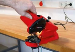 Einhell Kettingslijper GC-CS 85 E (85 W - 5500 /min - Slijphoekverstelling W. Schaal - Kettingspanner - Dieptebegrenzer Incl. Slijpschijf) -Tuingereedschap Winkel 1200x839