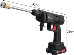 Merkloos Elektrische Accu-Hogedrukreiniger - 1.2mpa - Multifunctioneel Mondstuk - Draagbaar Oplaadbaar Snoerloos - Reinigingsspuitpistool - Met Rijke Accessoires - Voor Auto, Tuin, Terras, Raam - Zwart -Tuingereedschap Winkel 1200x899 22