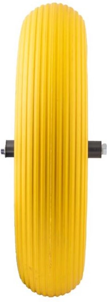 GARDENGEAR Kruiwagenwiel 4.00-8 Pu Plastic Geel 6 GARDENGEAR Kruiwagenwiel 4.00-8 Pu Plastic Geel - Afbeelding 4