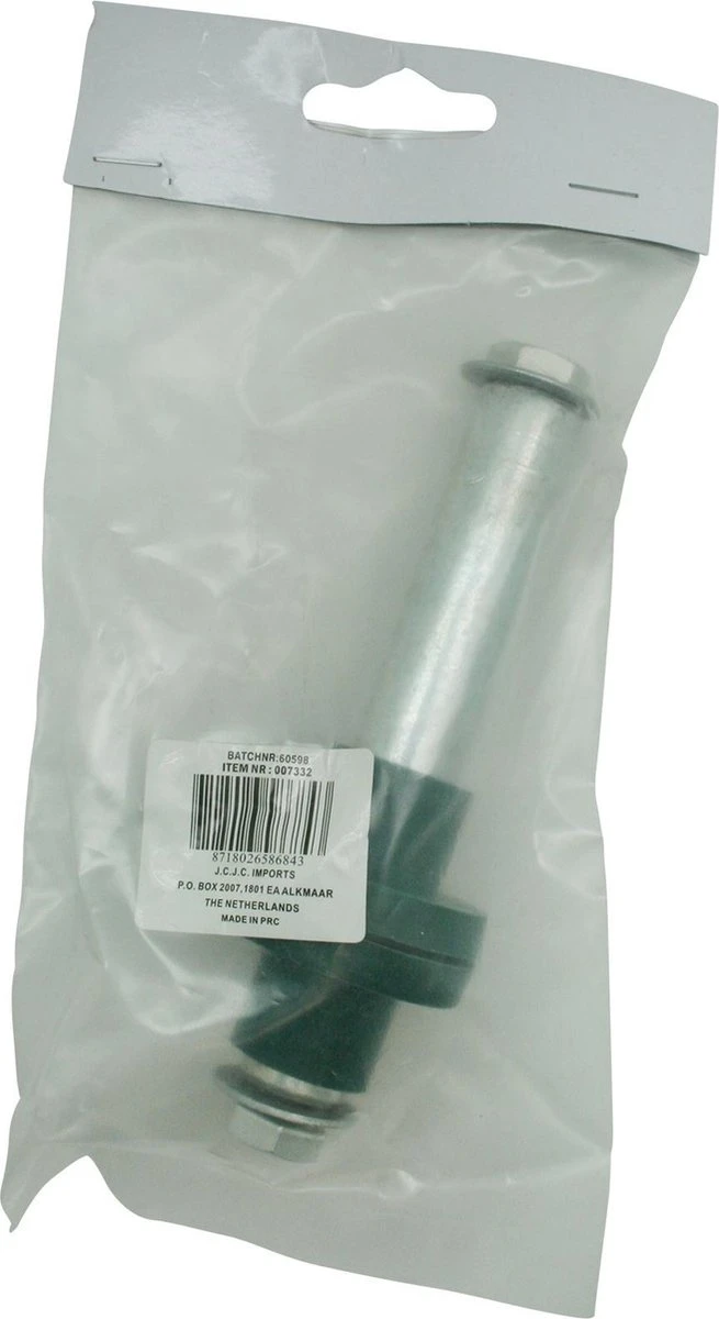 Benson As Voor Kruiwagenwiel 128 Mm X Ø 20 Mm - Inclusief Stofkappen 4 Benson As Voor Kruiwagenwiel 128 Mm X Ø 20 Mm - Inclusief Stofkappen - Afbeelding 2