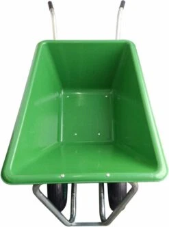 Kruiwagen Met Dubbel Luchtwiel Stal Eco Groen 160 Liter -Tuingereedschap Winkel 893x1200