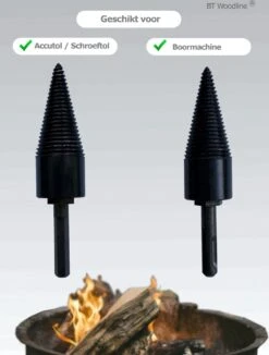 BT Woodline® | Houtklover Inclusief Opbergkoker | Houtsplijter | Houtkloof | Houtsplitter | Houtkloofboor | Kegelsplijter | Houtkliever | Aanmaakhout | Geschikt Voor Accutol, Schroeftol, Boormachine En Kloofmachines -Tuingereedschap Winkel 909x1200 1