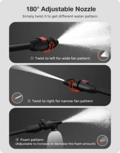 Merkloos Home Hogedrukreiniger - 2100W - 165 Bar - Met Verstelbare Nozzles Slanghaspel 5m Netsnoer 10m Slang - Voor Reiniging Huis Auto Tuin -Tuingereedschap Winkel 940x1200 2