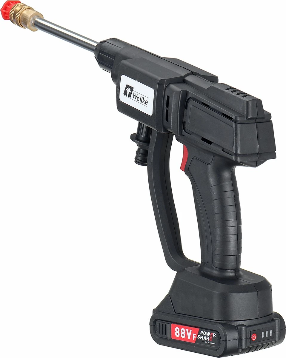 Merkloos Elektrische Accu-Hogedrukreiniger - 20Bar - Multifunctioneel Mondstuk - Draagbaar Oplaadbaar Snoerloos - Reinigingsspuitpistool - Met Rijke Accessoires - Voor Makita 18V-batterij - Voor Auto, Tuin, Terras, Raam (Zwart) 8 Merkloos Elektrische Accu-Hogedrukreiniger - 20Bar - Multifunctioneel Mondstuk - Draagbaar Oplaadbaar Snoerloos - Reinigingsspuitpistool - Met Rijke Accessoires - Voor Makita 18V-batterij - Voor Auto, Tuin, Terras, Raam (Zwart) - Afbeelding 6